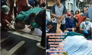Forklift used to move 300kg Indonesian man to hospital