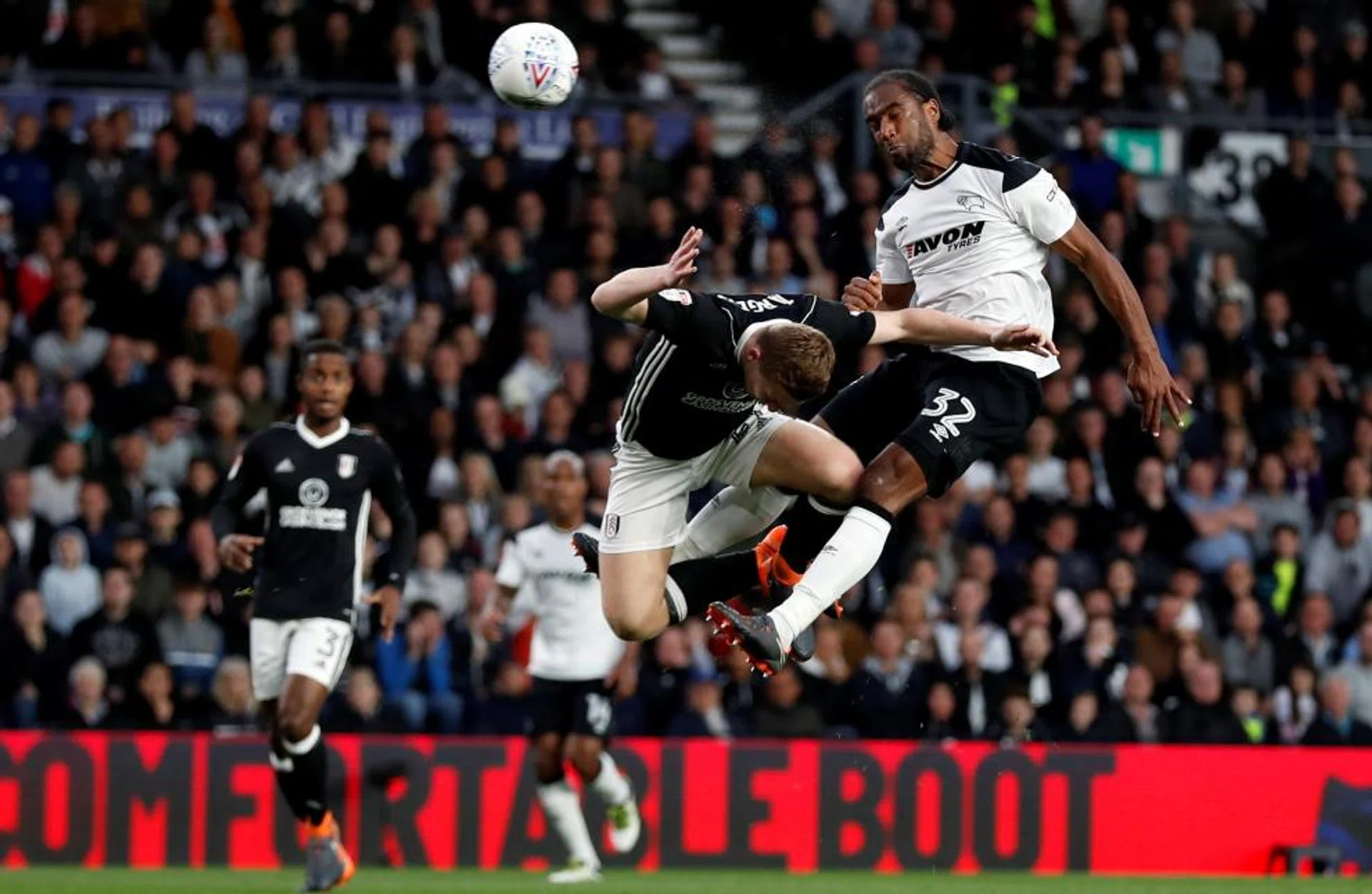 Derby County's Cameron Jerome scoring their winner over Fulham.
