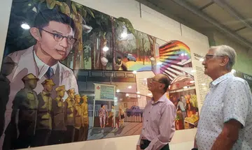 Mural at Serangoon MRT station depicts war hero Lim Bo Seng