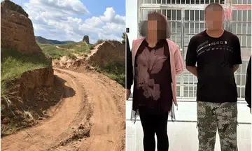 Workers knock down Great Wall of China to create a shortcut