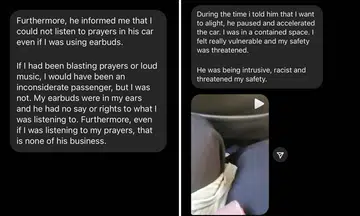 Ryde driver suspended for telling woman not to listen to prayers in his car