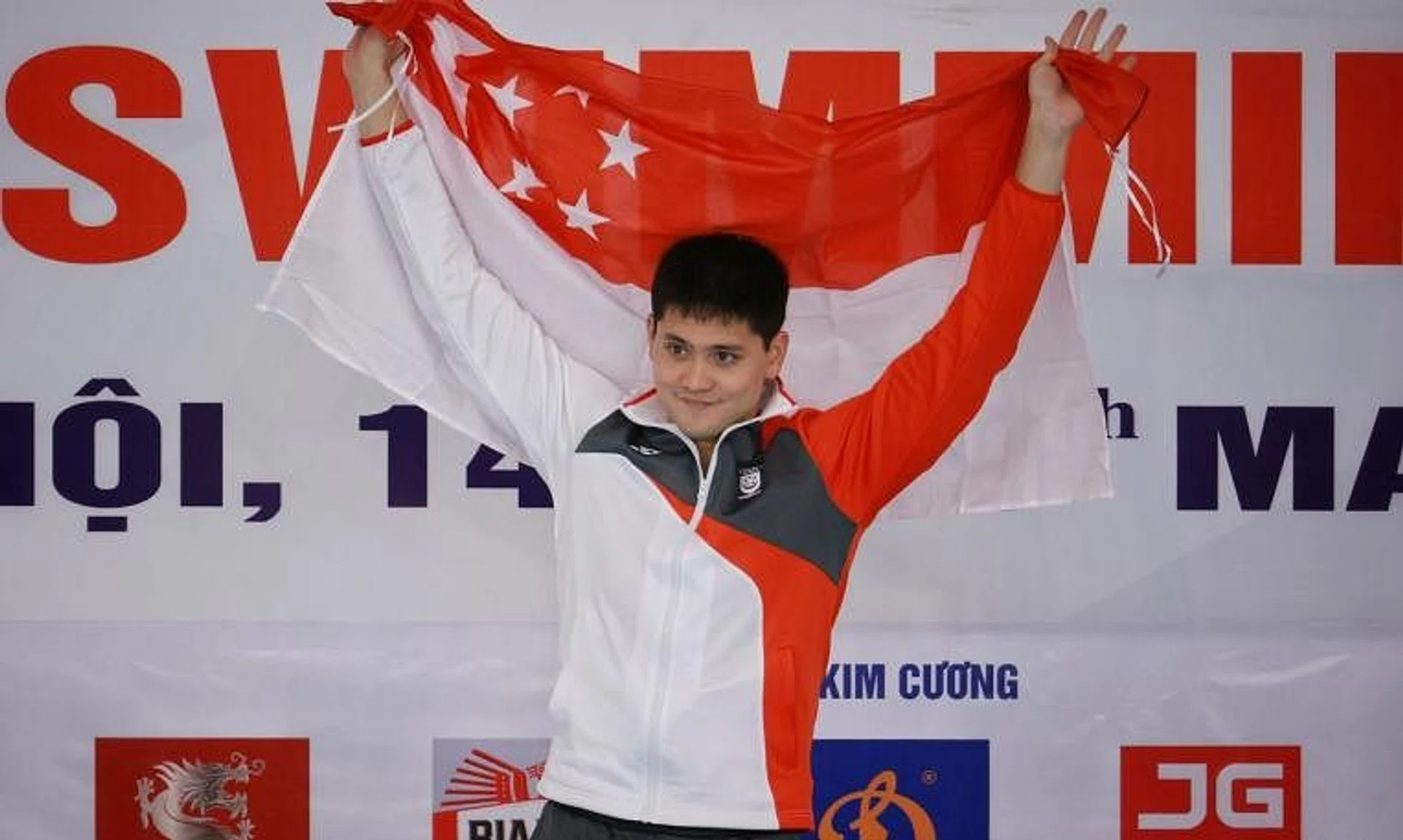Joseph Schooling during the SEA Games in Hanoi on May 16. He has confessed to taking cannabis while in Vietnam for the Games.