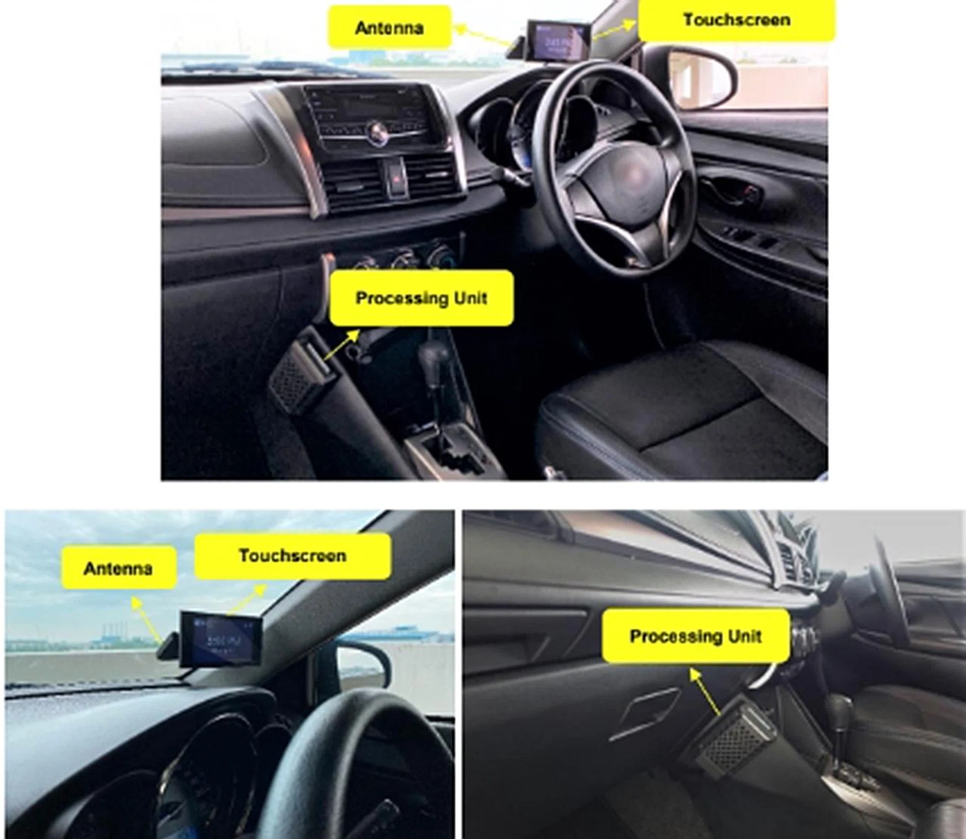 The new on-board unit will have a three-piece system for vehicles other than motorcycles.