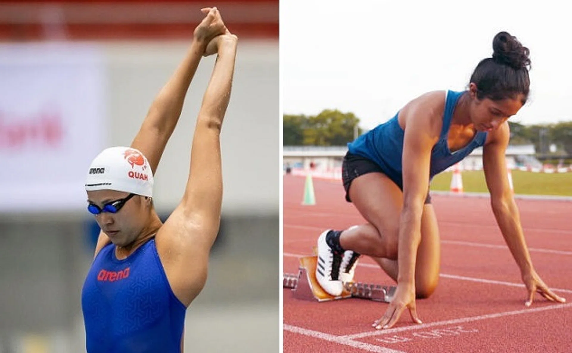 The inclusion of Quah Ting Wen (left) and Shanti Pereira (right) means there are 23 athletes in Singapore's Tokyo-bound contingent.