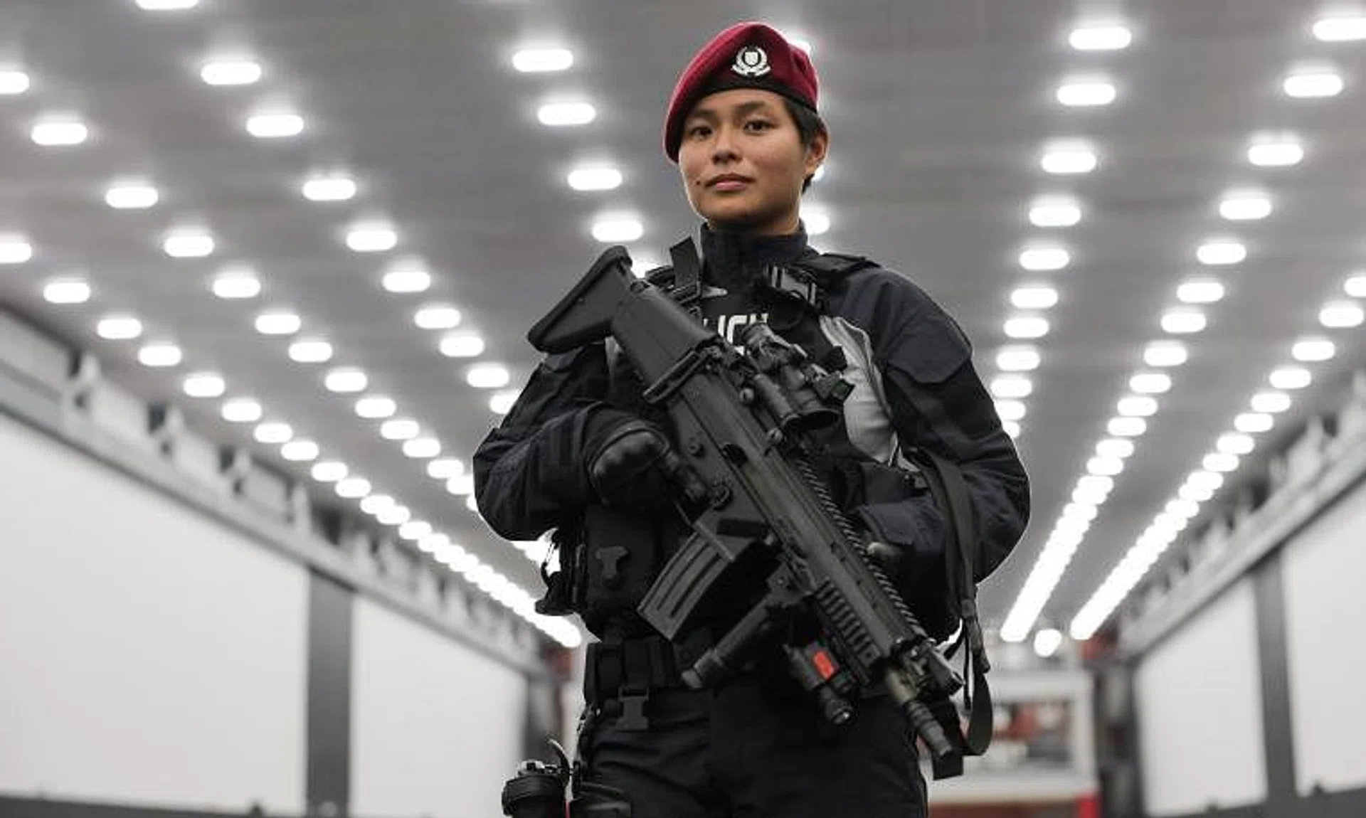 ASP Candy Ko also has the distinction of being the first female officer to be given the Special Operations Command red beret, a symbol of “bravery and sacrifice”.