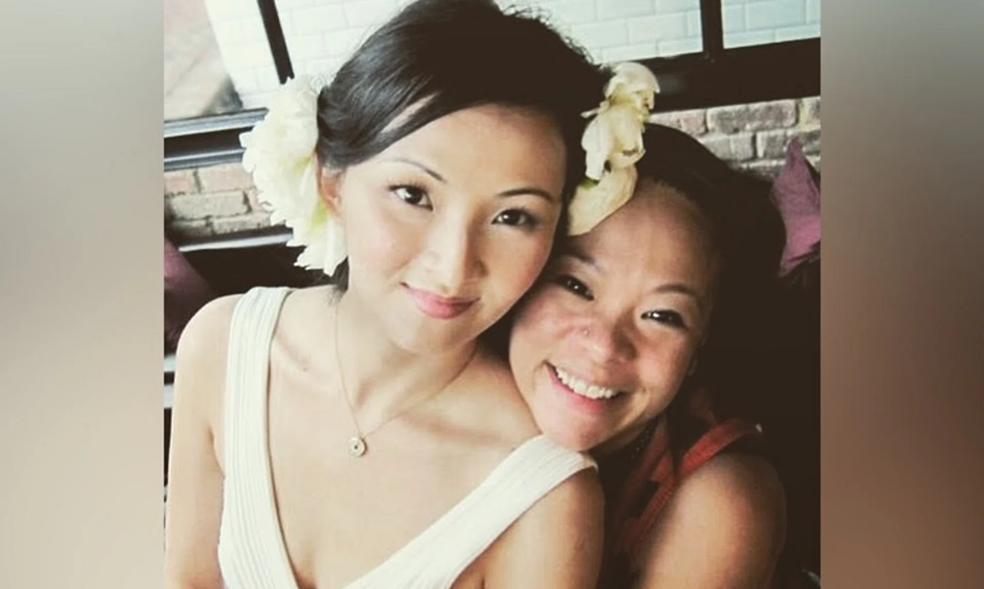 Emma Yong (left) with Pam Oei. The pair were part of the comedy cabaret trio Dim Sum Dollies along with actress Selena Tan.