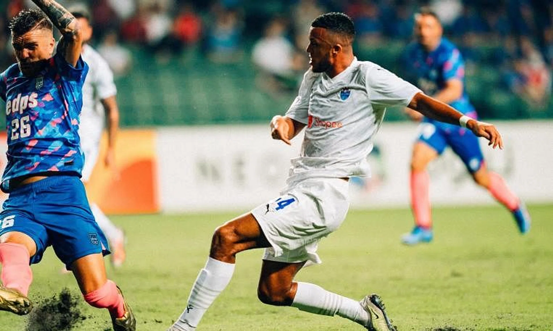 Richairo Zivkovic opens the scoring for the Lion City Sailors in their victory over Hong Kong's Kitchee in the AFC Champions League on Wednesday night.