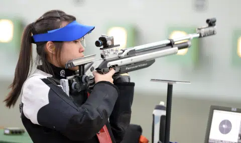 National shooter Ho Xiu Yi took a gap year before enrolling at SMU, to train full-time in a bid for Olympic qualification.