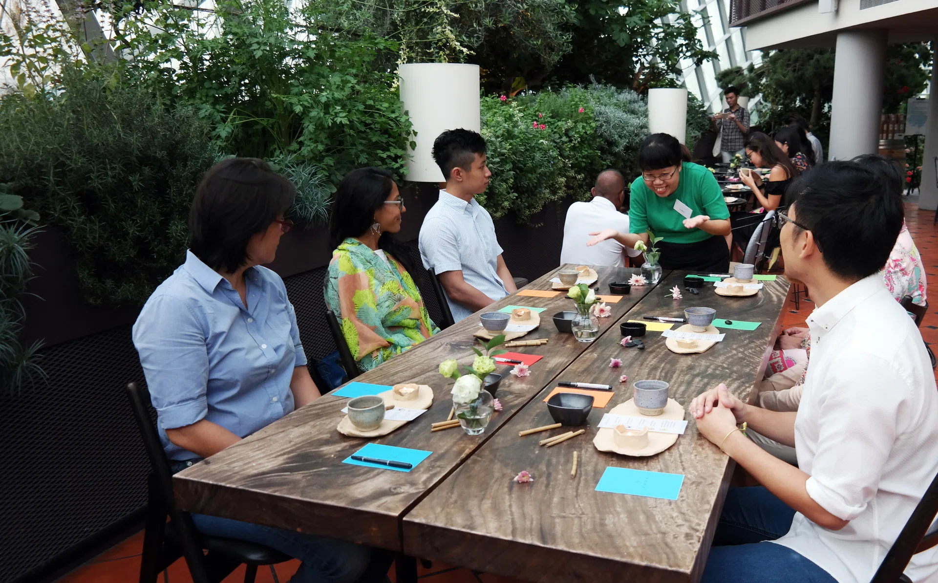 SOCIAL INITIATIVE: (Above) An ongoing session at Hush TeaBar. 