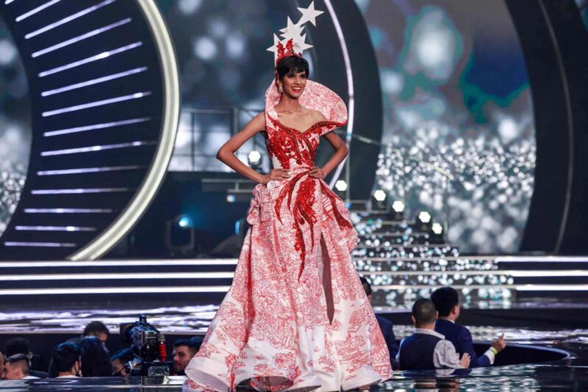 Reigning Miss Universe Singapore Nandita Banna made history for the country at the 70th Miss Universe competition by cracking the Top 16.