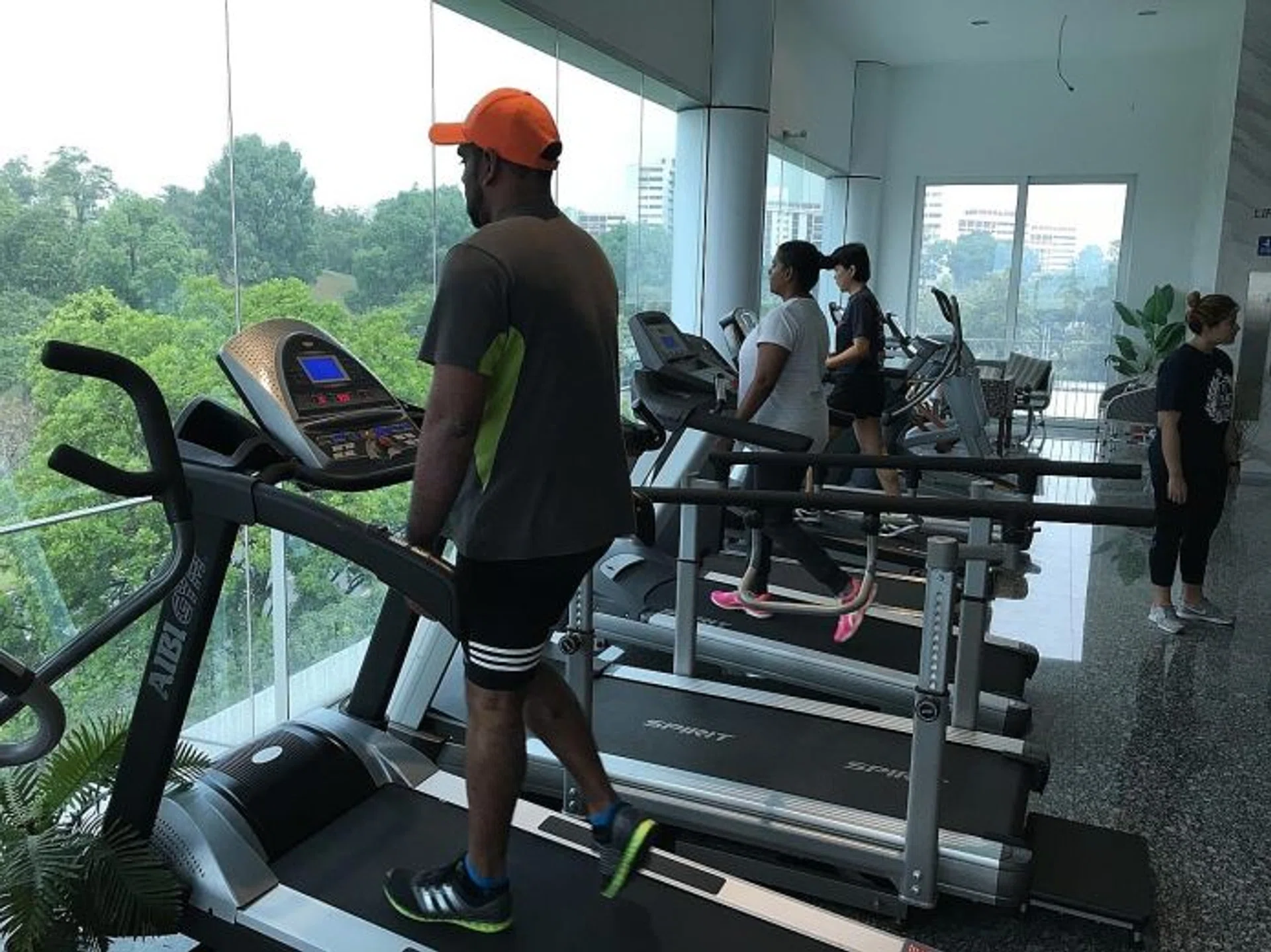 SLOWLY DOES IT: Mr Justin David (above) makes sure he gets plenty of rest after each training session.