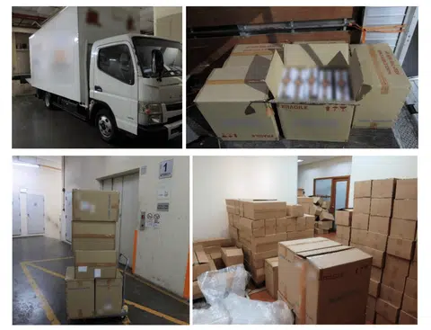 A lorry, 8,642 cartons and a packet of duty-unpaid cigarettes were seized.