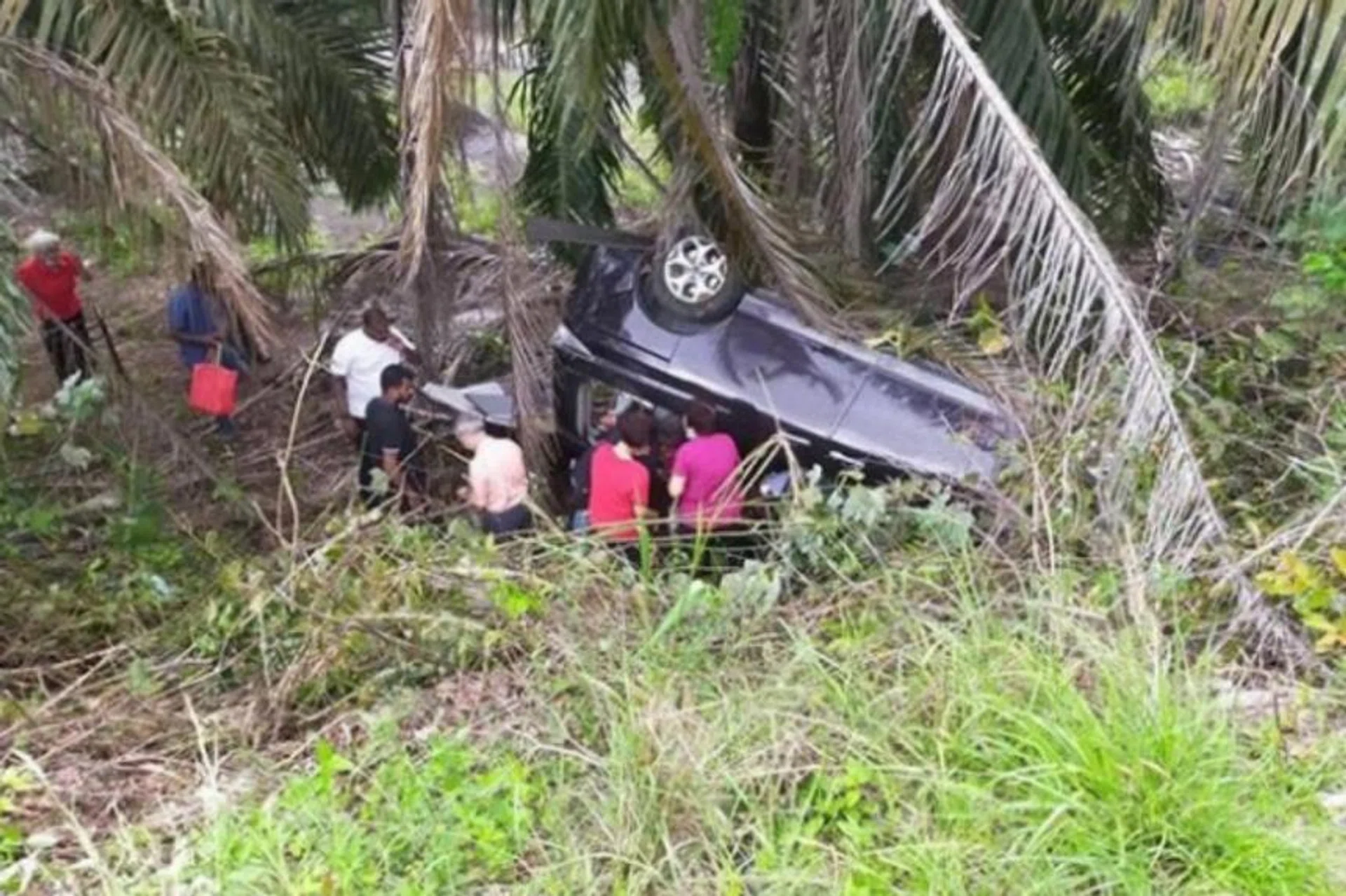 The car driver and his family said they were lucky to escape with minor injuries.