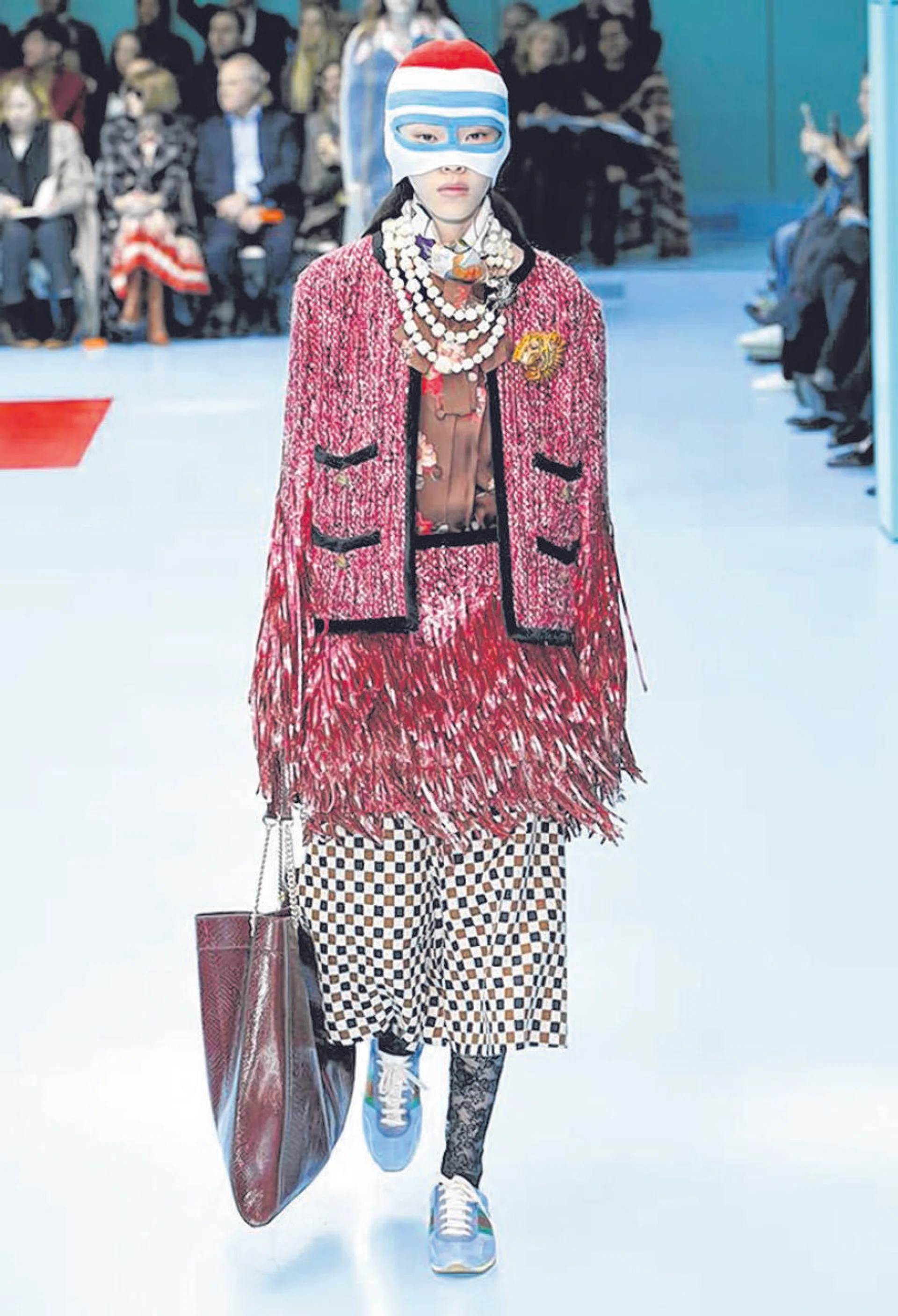 Breakout Singapore model Layla Ong at Gucci's show. 
