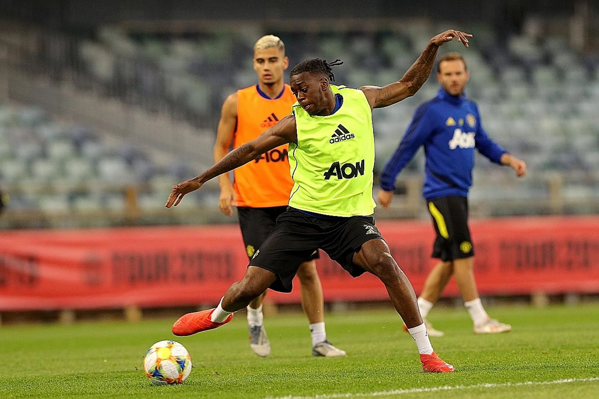 Aaron Wan-Bissaka (above), Daniel James and Mason Greenwood are expected to feature against Inter Milan in their International Champions Cup clash at the National Stadium tomorrow. 