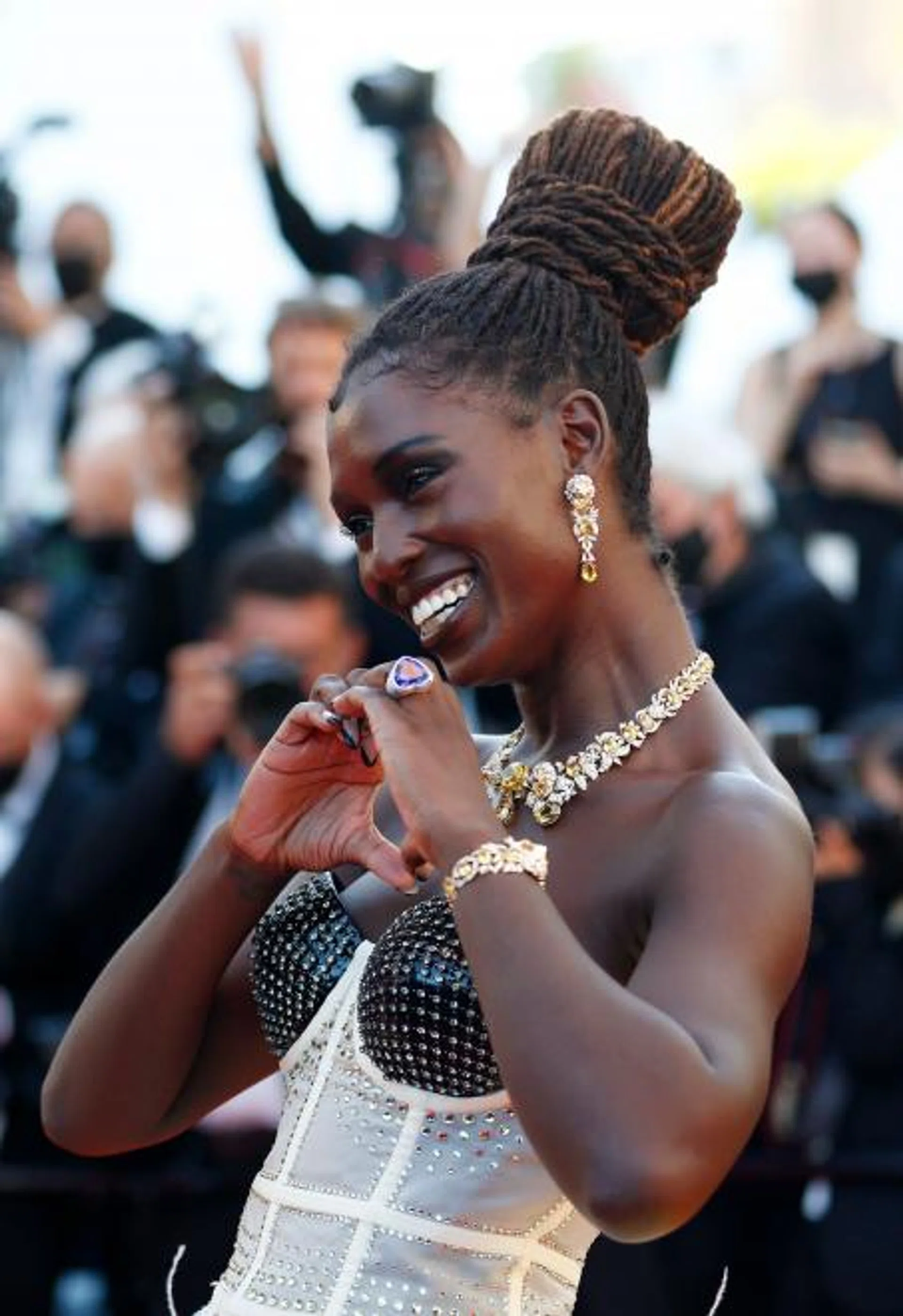Jodie Turner-Smith at the 74th Cannes Film Festival screening of the film "After Yang" in competition for the category Un Certain Regard - Red Carpet Arrivals - Cannes, France, July 8, 2021. 