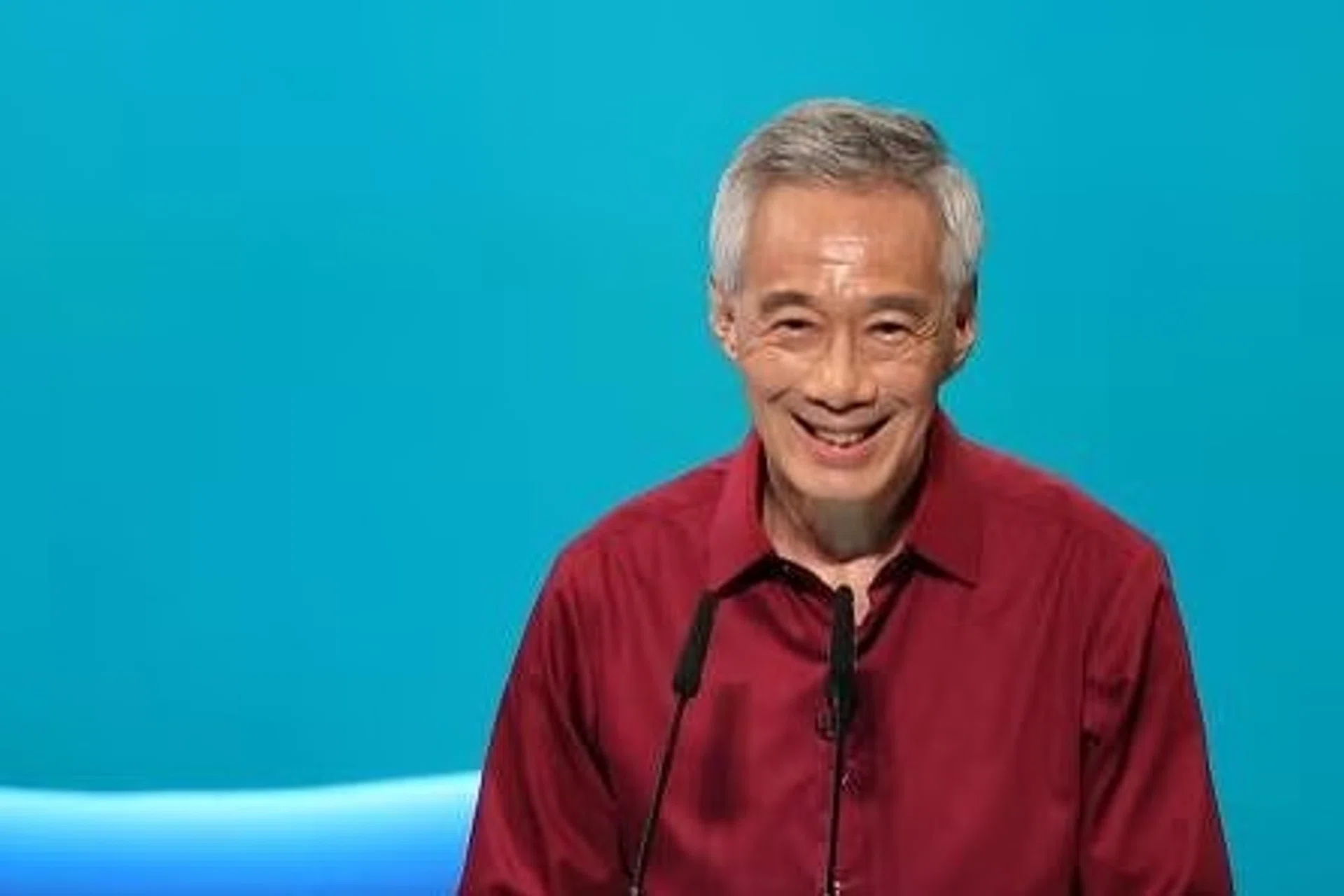 PM Lee Hsien Loong delivering the National Day Rally in August 2022. 