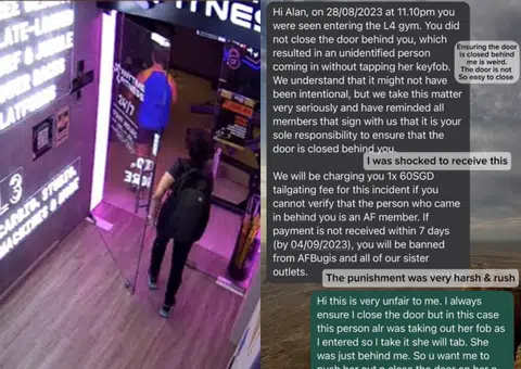 Gym sorry after member fined $60 for not noticing tailgater