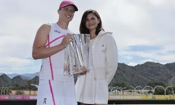 Swiatek starstruck by actress Zendaya at Indian Wells Open