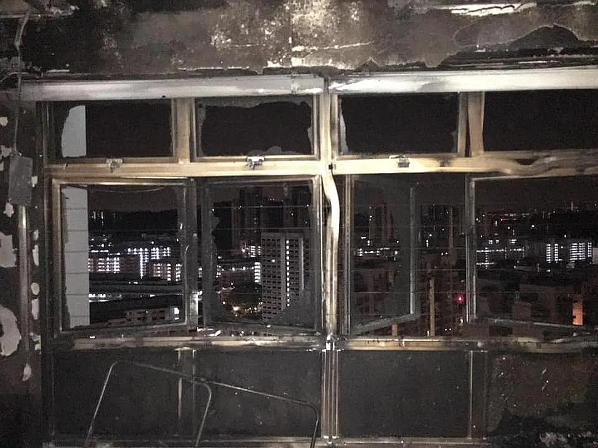 The aftermath of the fire.