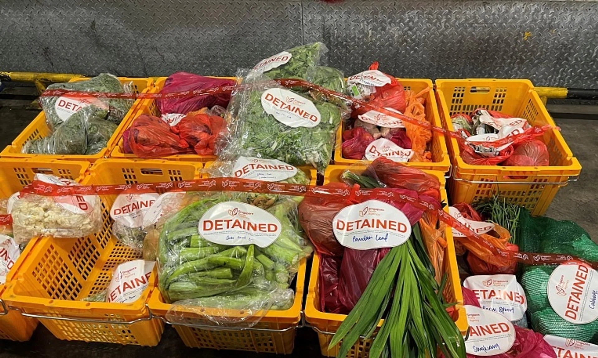 The produce included both fresh and processed food, and was undeclared or under-declared.