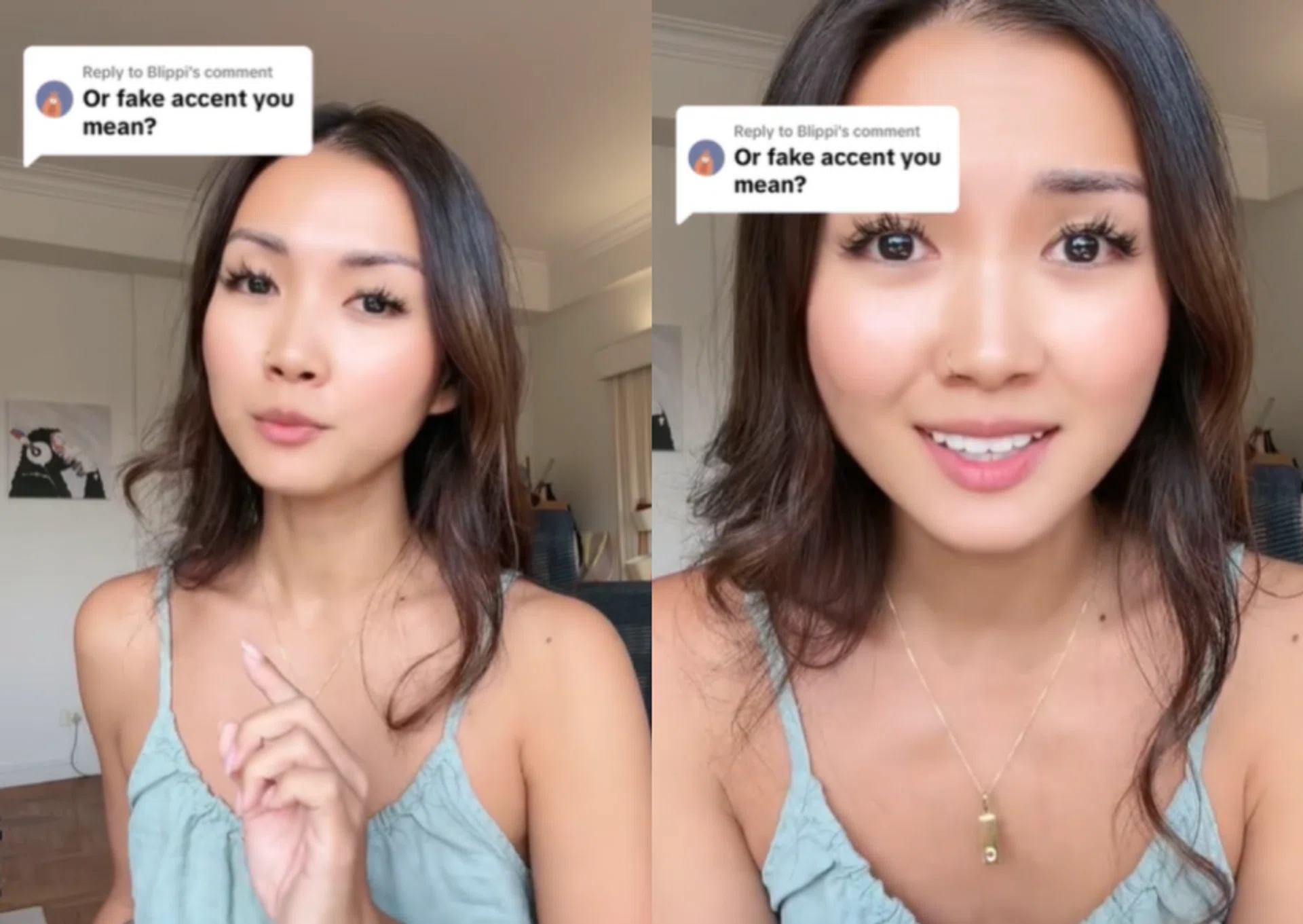 Caitanya Tan was upset after she received a comment from a netizen insinuating that her accent is “fake”.