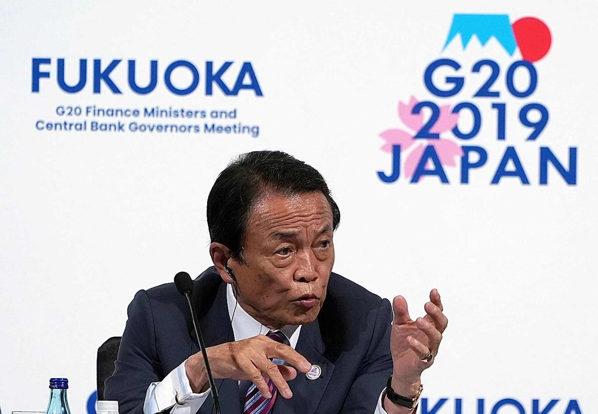 Japanese Finance Minister Taro Aso. 