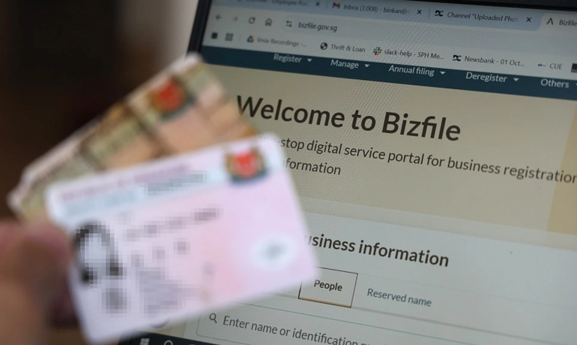 People will have to pay $33 to access full NRIC numbers on the Bizfile portal.
