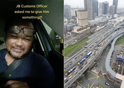 Is this a test?': Man shocked when JB Customs officer asks for a bun