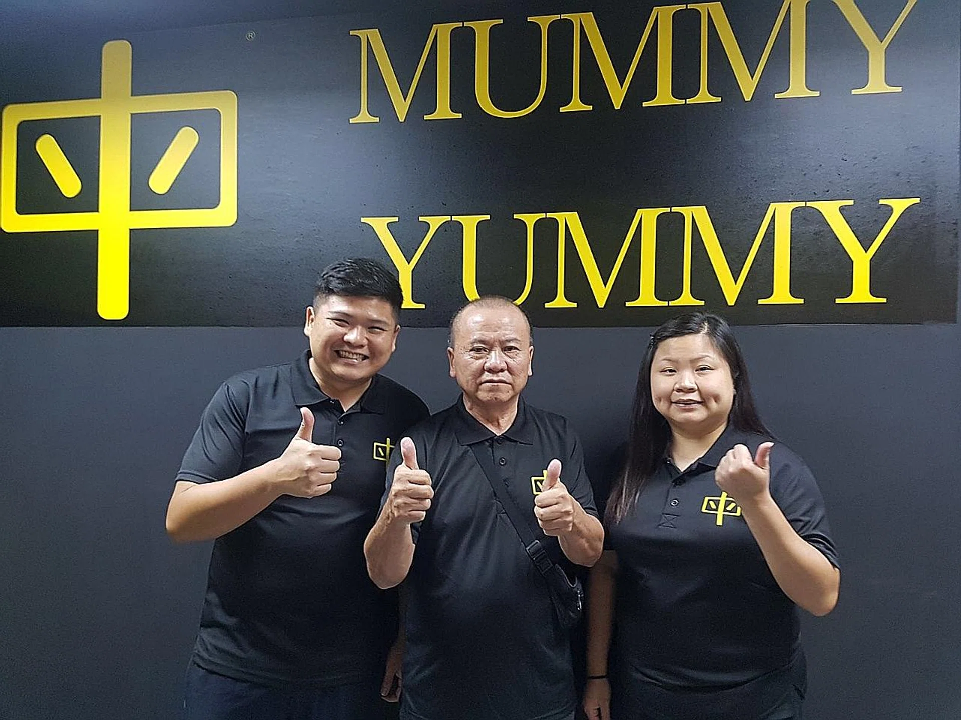 Second generation owner of Mummy Yummy Madam Annie Chan (right) with her brother Mr Chan Guo Xiong, and father Mr Chan Ah Thiam.