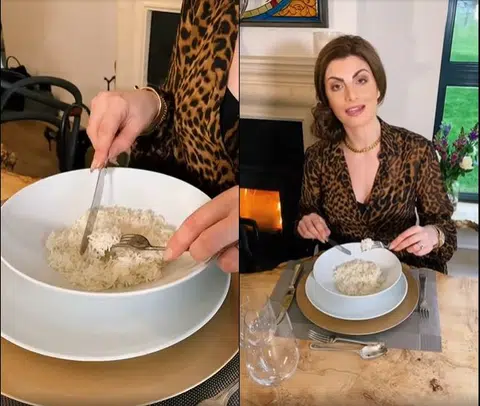 Hilarious video of 'etiquette expert' eating rice