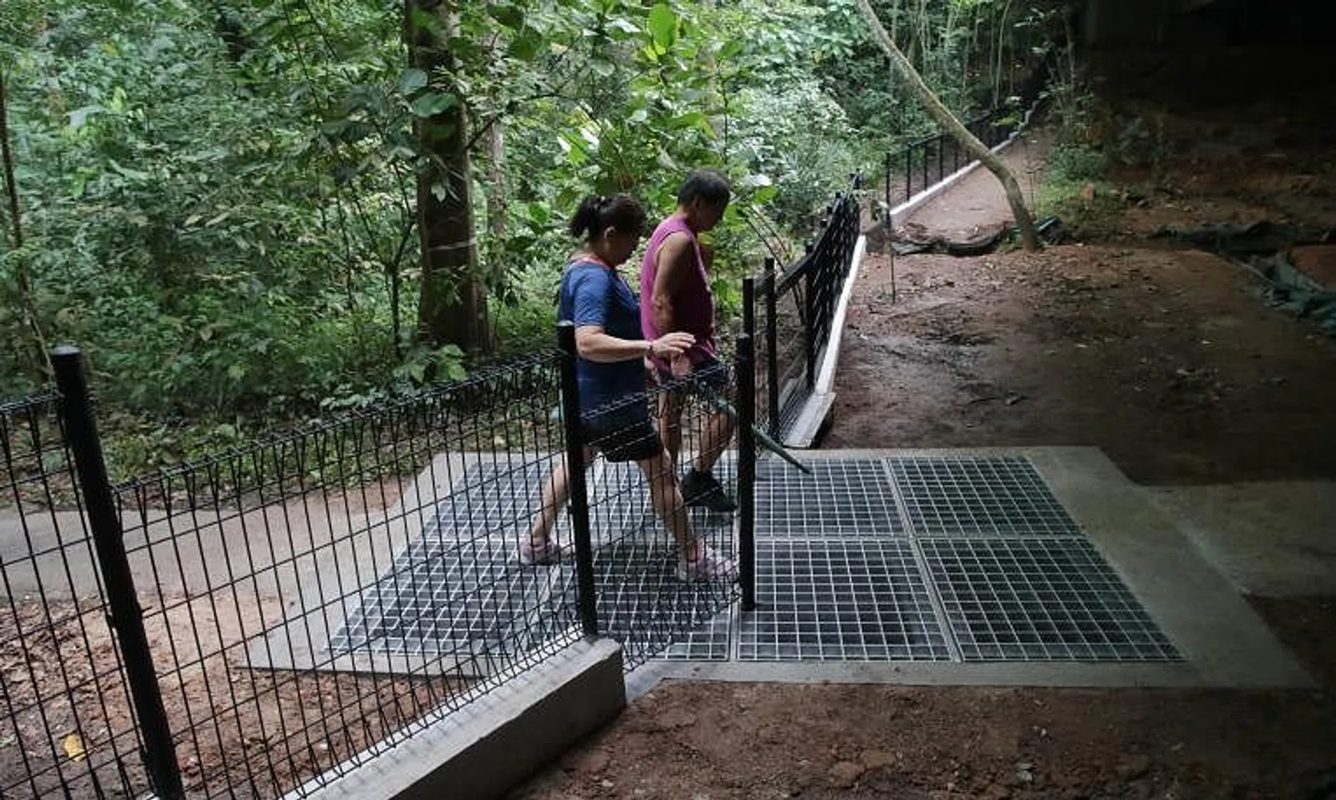 A 1m-high fence spanning the entire underpass and cattle grids have been installed at the Bangkit Underpass site.