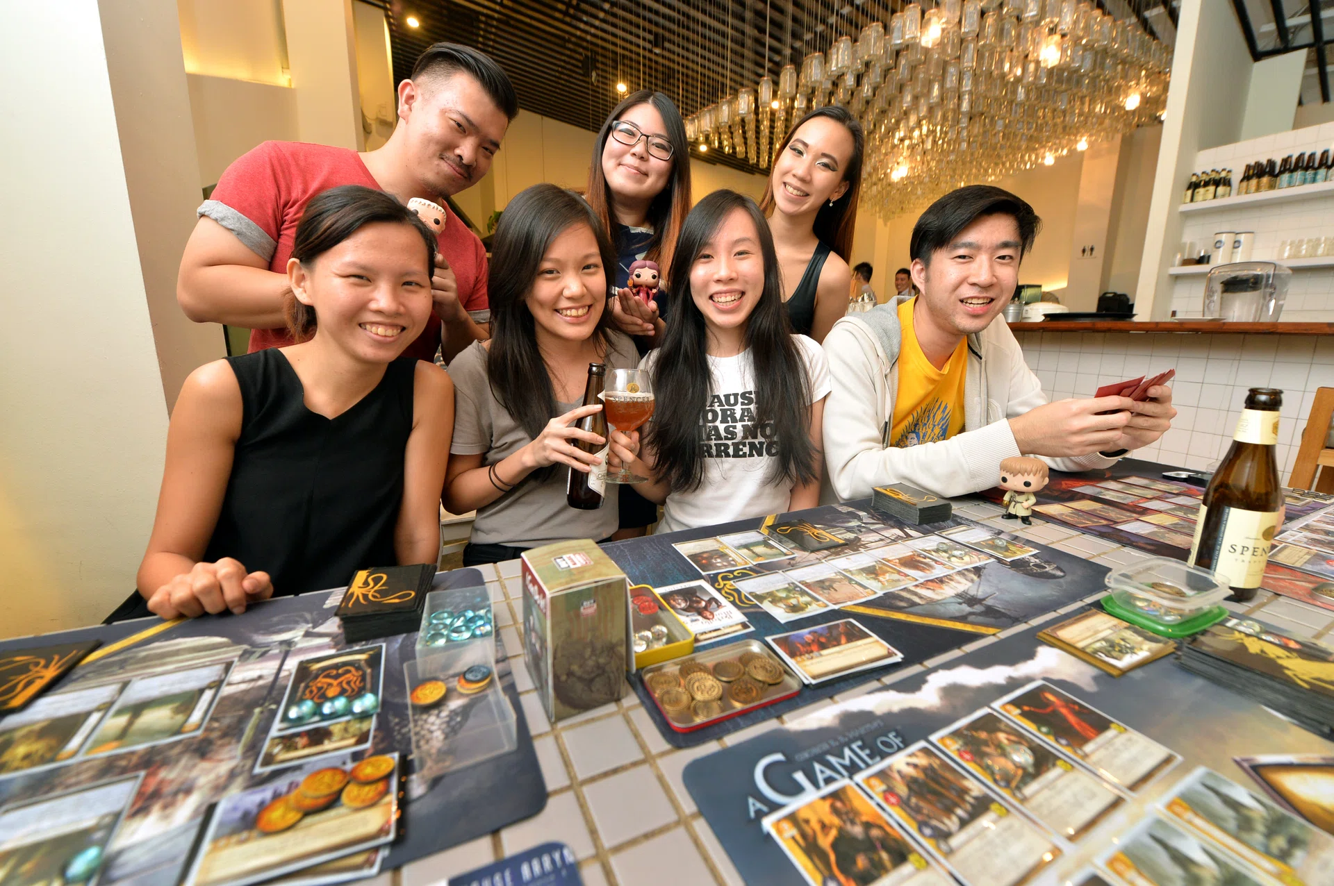 GAME ON: Social enterprise group The Thought Collective (above) and Derek Lee and Charlotte Lun are fans of TV series Game of Thrones.