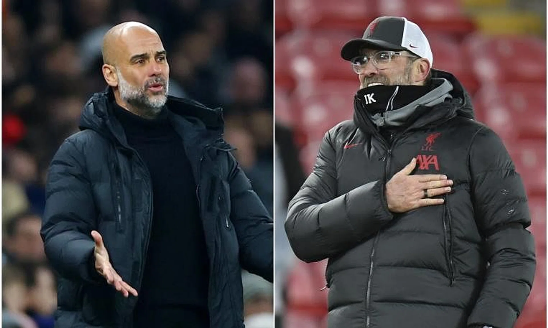 Manchester City boss Pep Guardiola (left) said he will miss his old sparring partner Juergen Klopp when the Liverpool manager calls time on his reign at the end of the season.