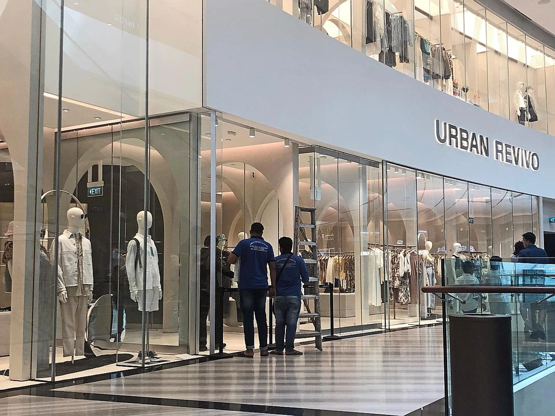 The incident happened at the Urban Revivo store at Jewel Changi Airport. 