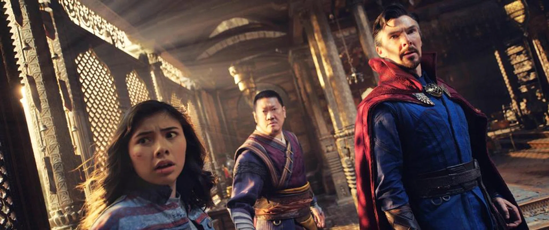Doctor Strange In The Multiverse Of Madness starring Xochitl Gomez, Benedict Wong and Benedict Cumberbatch