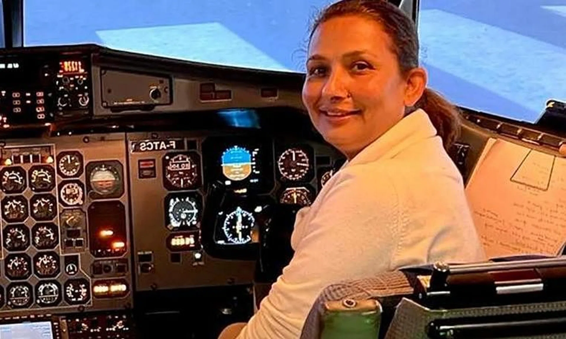 Ms Anju Khatiwada, whose pilot husband died in a plane crash in 2006, was the co-pilot on a Yeti Airlines flight that crashed on Sunday.