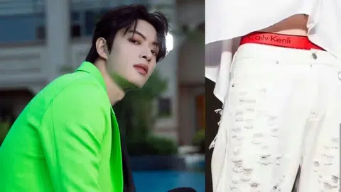 Chinese Idol red-faced after fan exposes him wearing fake CK underwear on stage