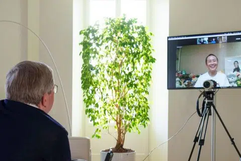 Chinese tennis star Peng Shuai tells IOC president she is safe during video call