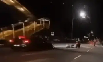 Male biker taken to hospital after collision with car in Bukit Timah