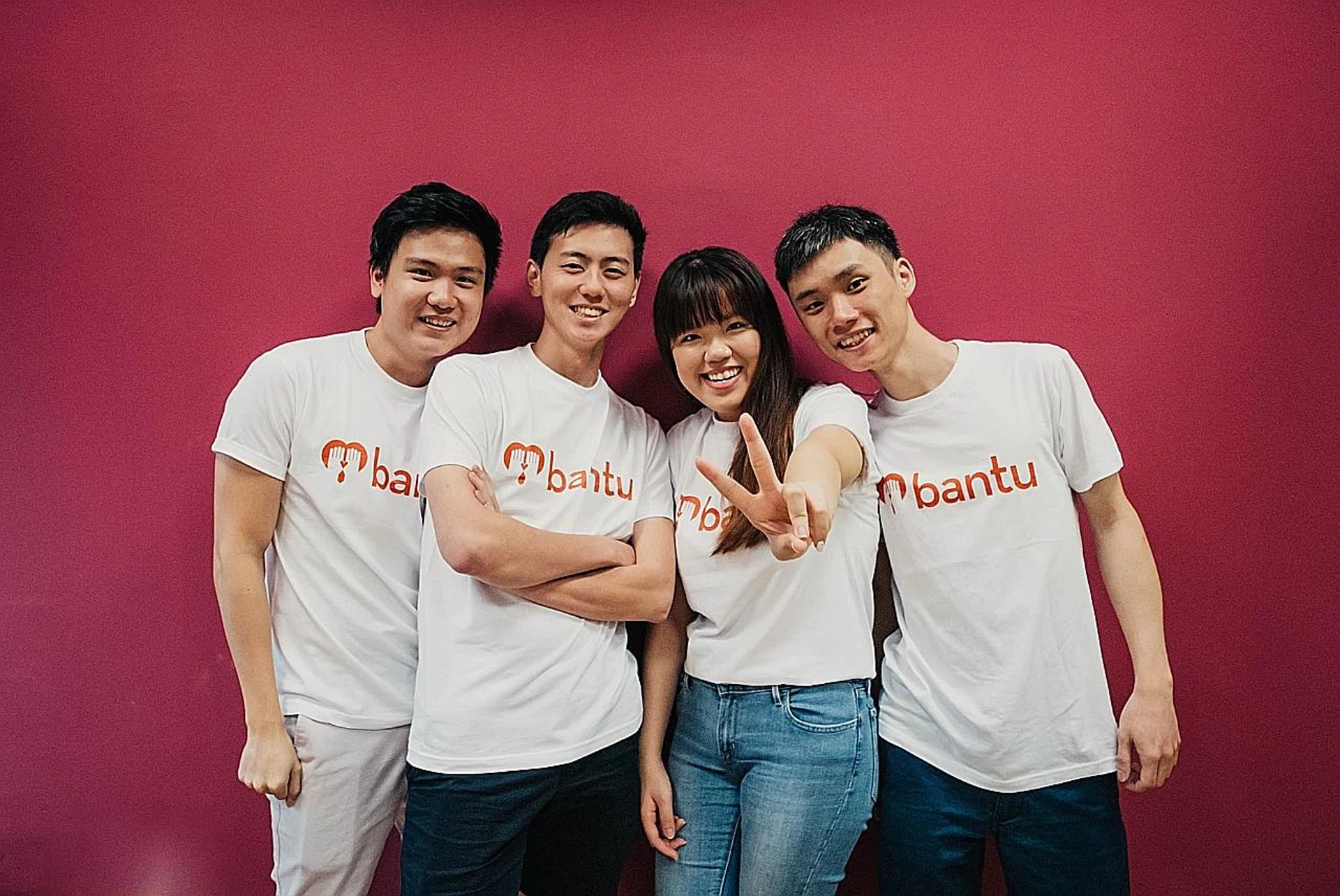 (From left) Creators of bantu - Han Lynn, Joshua Foong, Janelle Lee and Nicholas Ooi. 