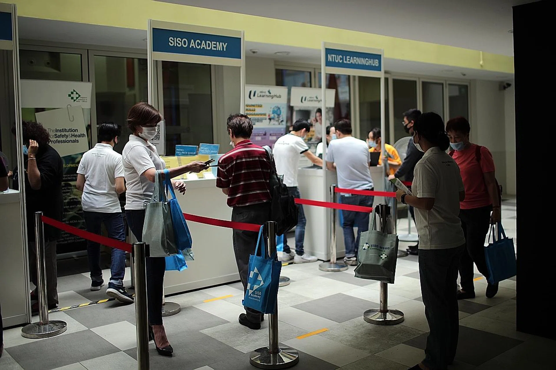 Training providers stationed at the Jobs and Skills Discovery@West Coast Community Centre. 