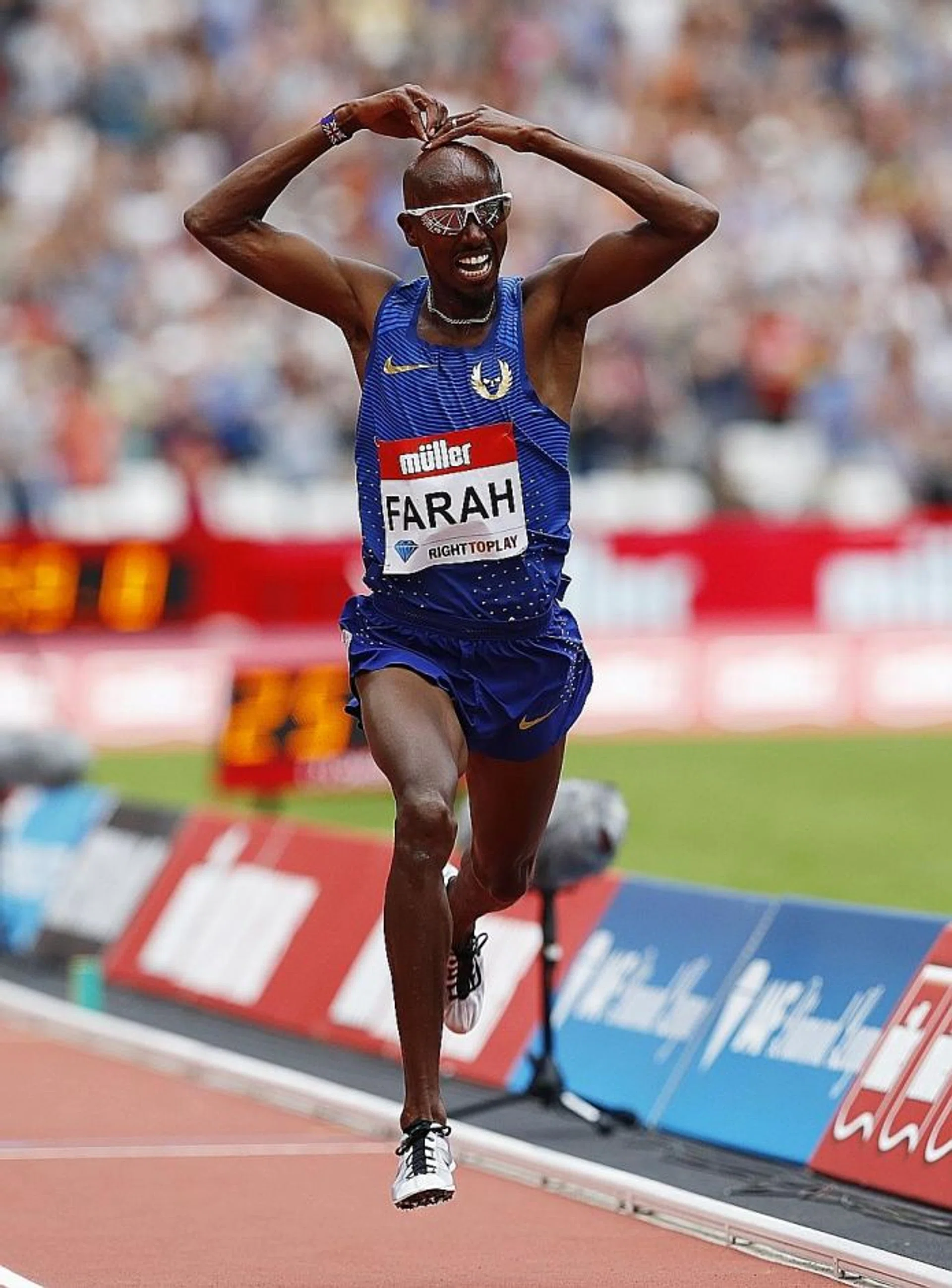 IN TOP FORM: Mo Farah's 12min 59.29sec was the fastest time of 2016 and the fourth occasion in Farah's career that he has dipped under 13 minutes.