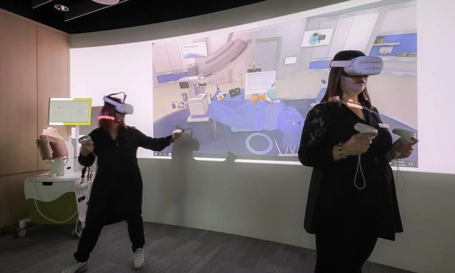 The augmented reality and virtual reality simulation studio in the new Smith+Nephew Academy at Alice@Mediapolis. The academy was officially opened on Nov 9, 2022.