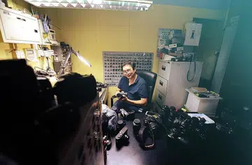 He just clicks with cameras
