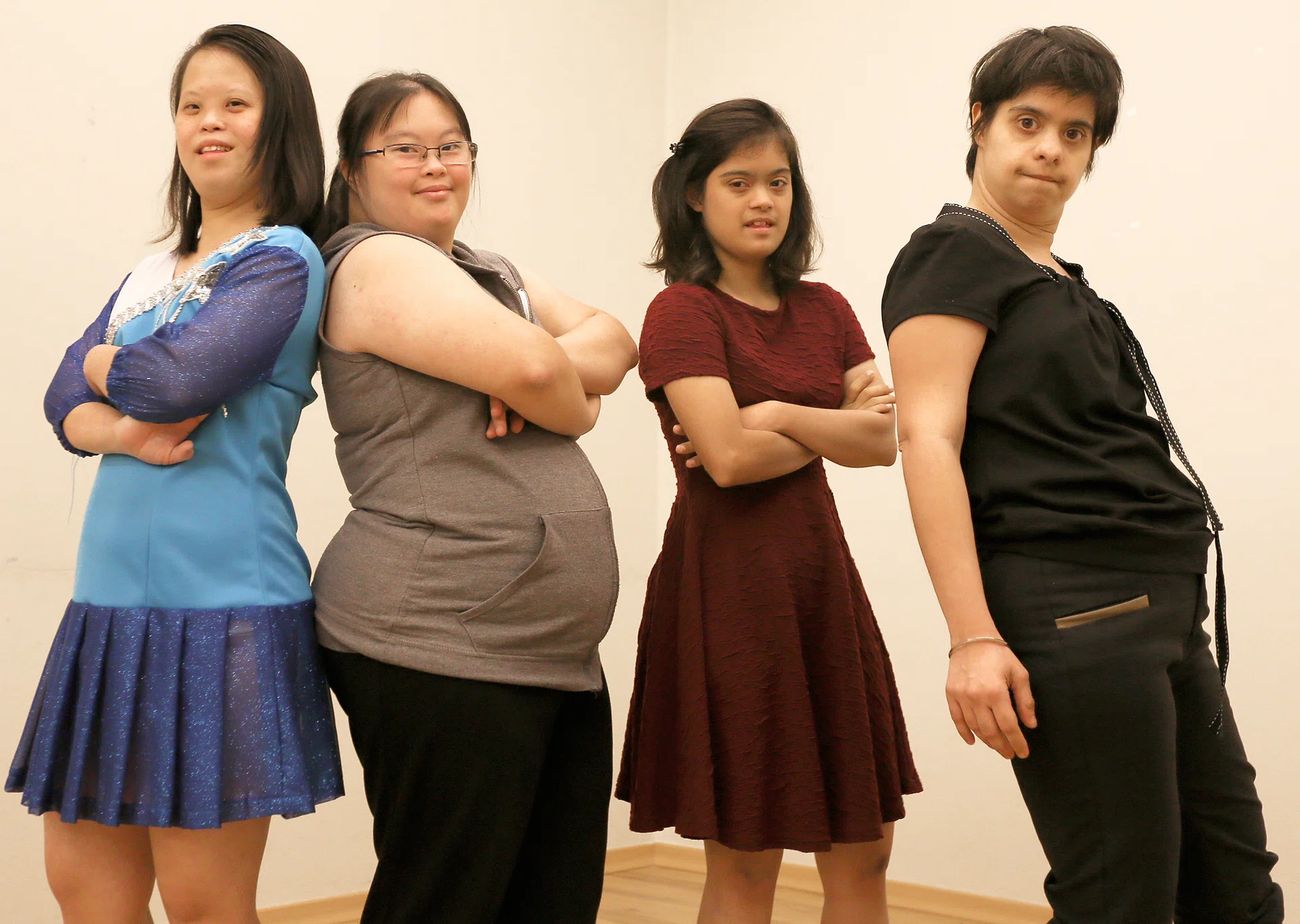 VERY SPECIAL MODELS: (From left to right: Miss June Lin, Miss Chen Wan Yi, Miss Theresa Ovinis and Miss Jaspreet Kaur Sekhon. 