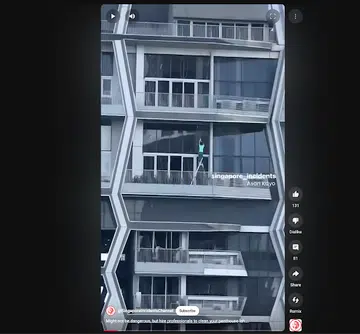 High-rise cleaning act in Shenton Way sends woman viral