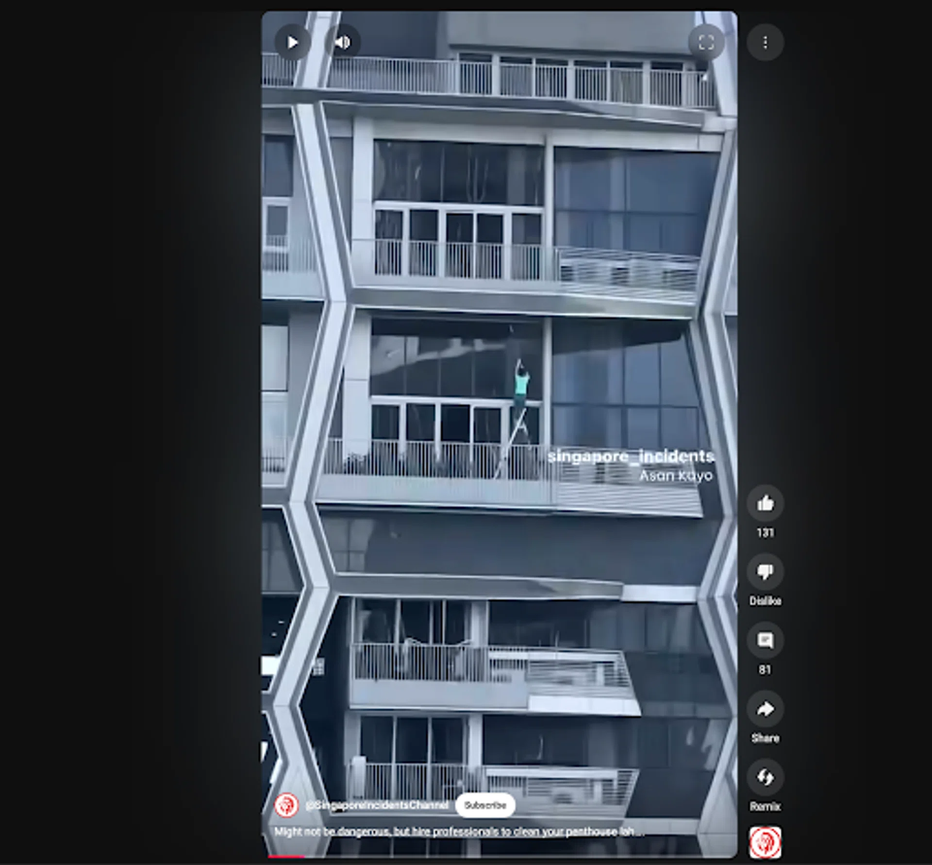 High anxiety for this window cleaner.