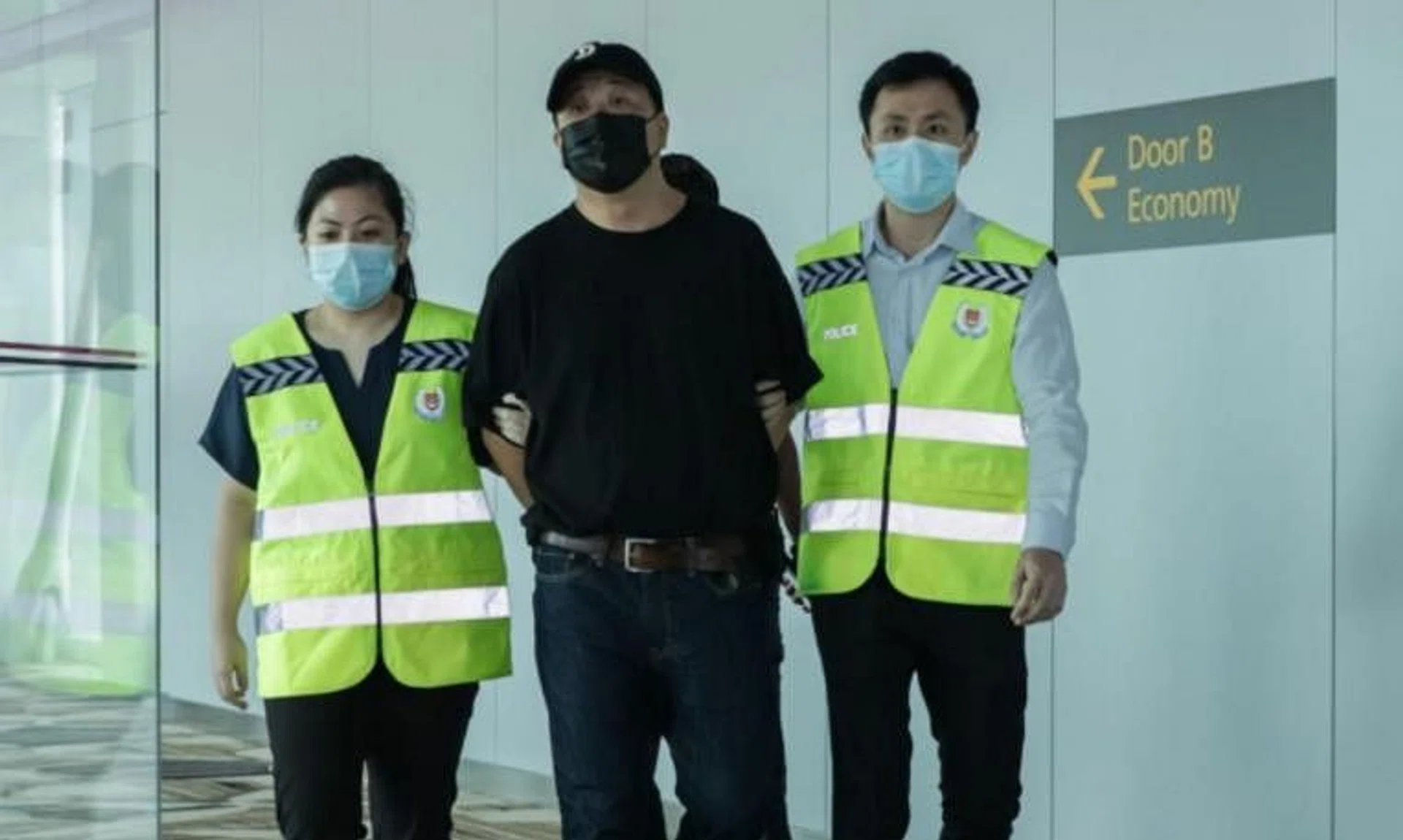 David Khong Siak Meng returned to Singapore on Friday and was arrested by officers from the Commercial Affairs Department.