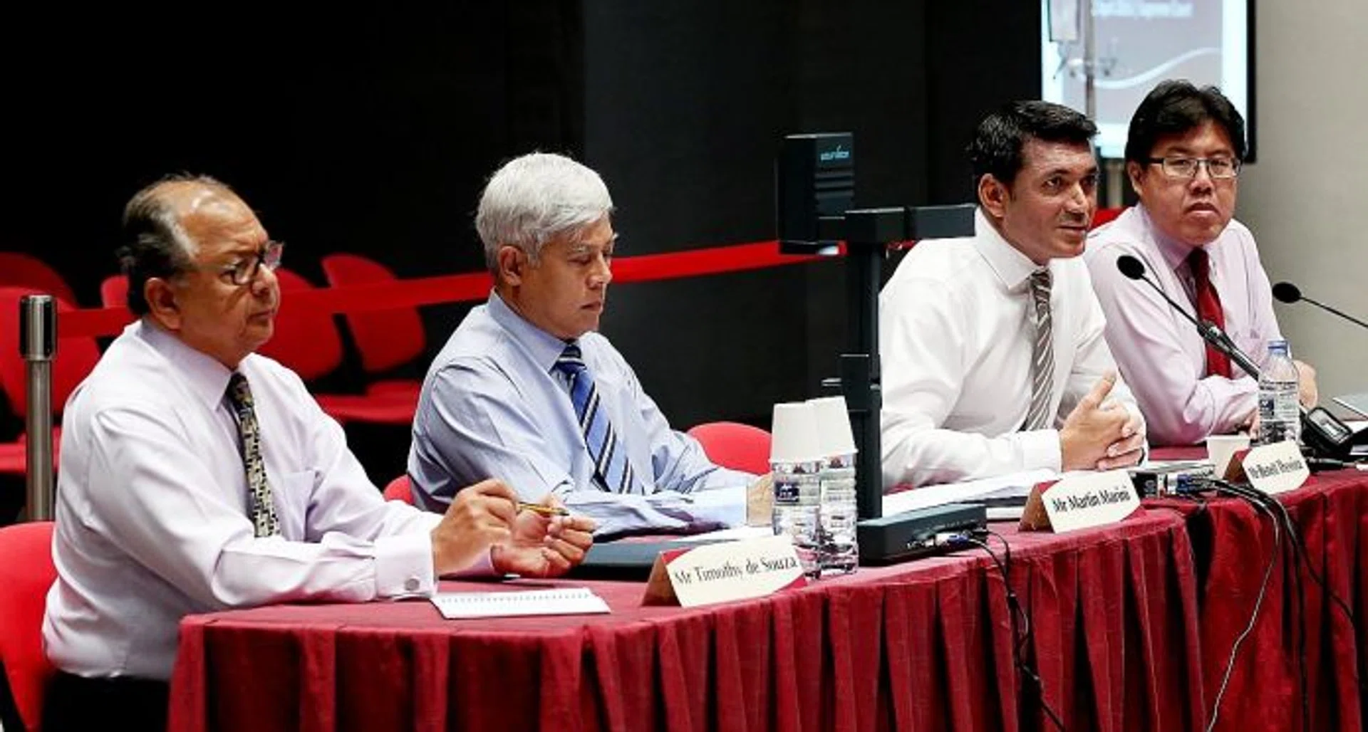 The Eurasian Association: (From left) Mr Timothy de Souza, trustee, Mr Martin Marini, honorary treasurer, Mr Benett Theseira, president, Dr Alexius A. Pereira, vice-president.